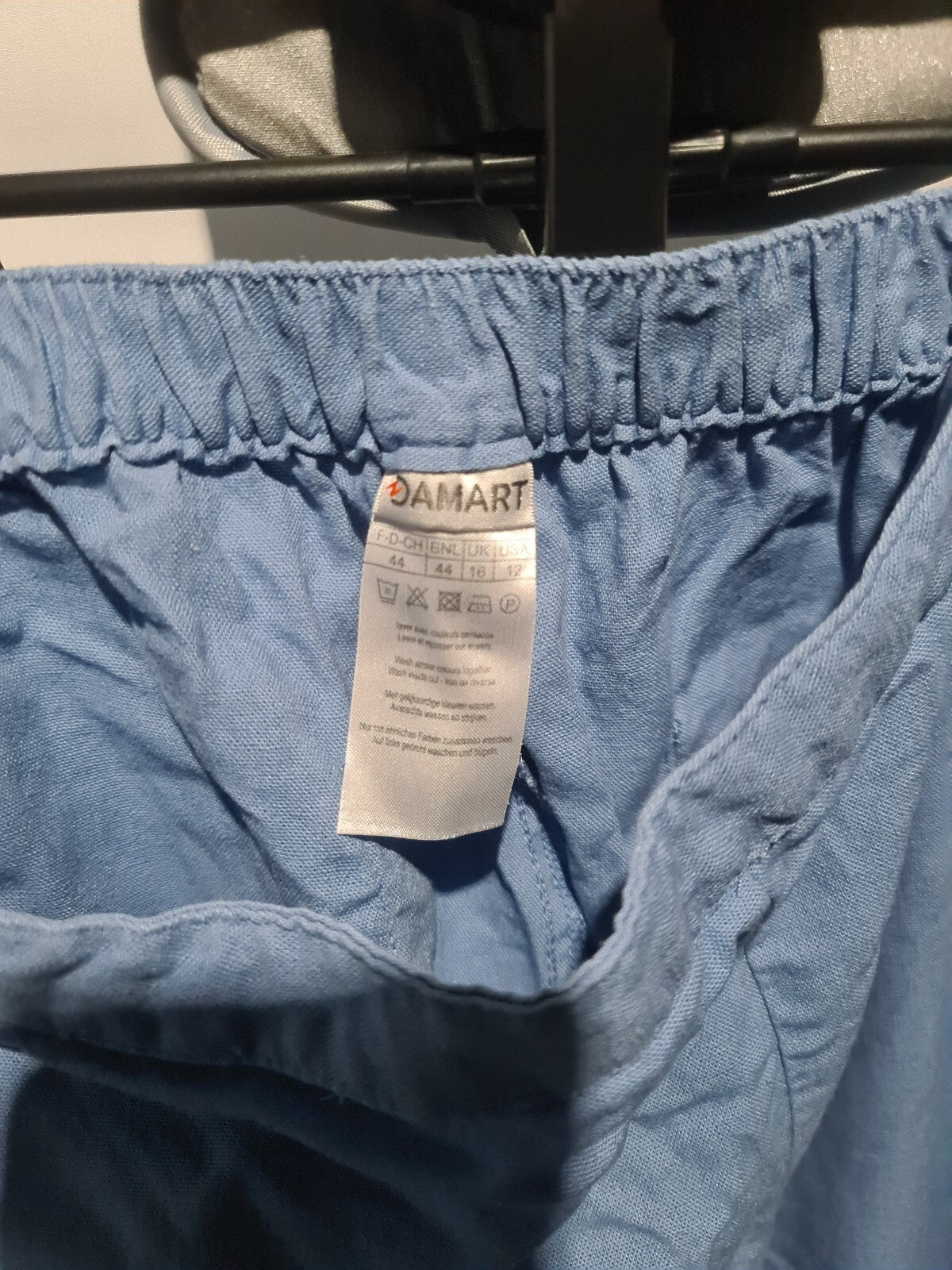 Damart light blue cropped trousers