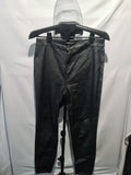 Black faux leather trousers