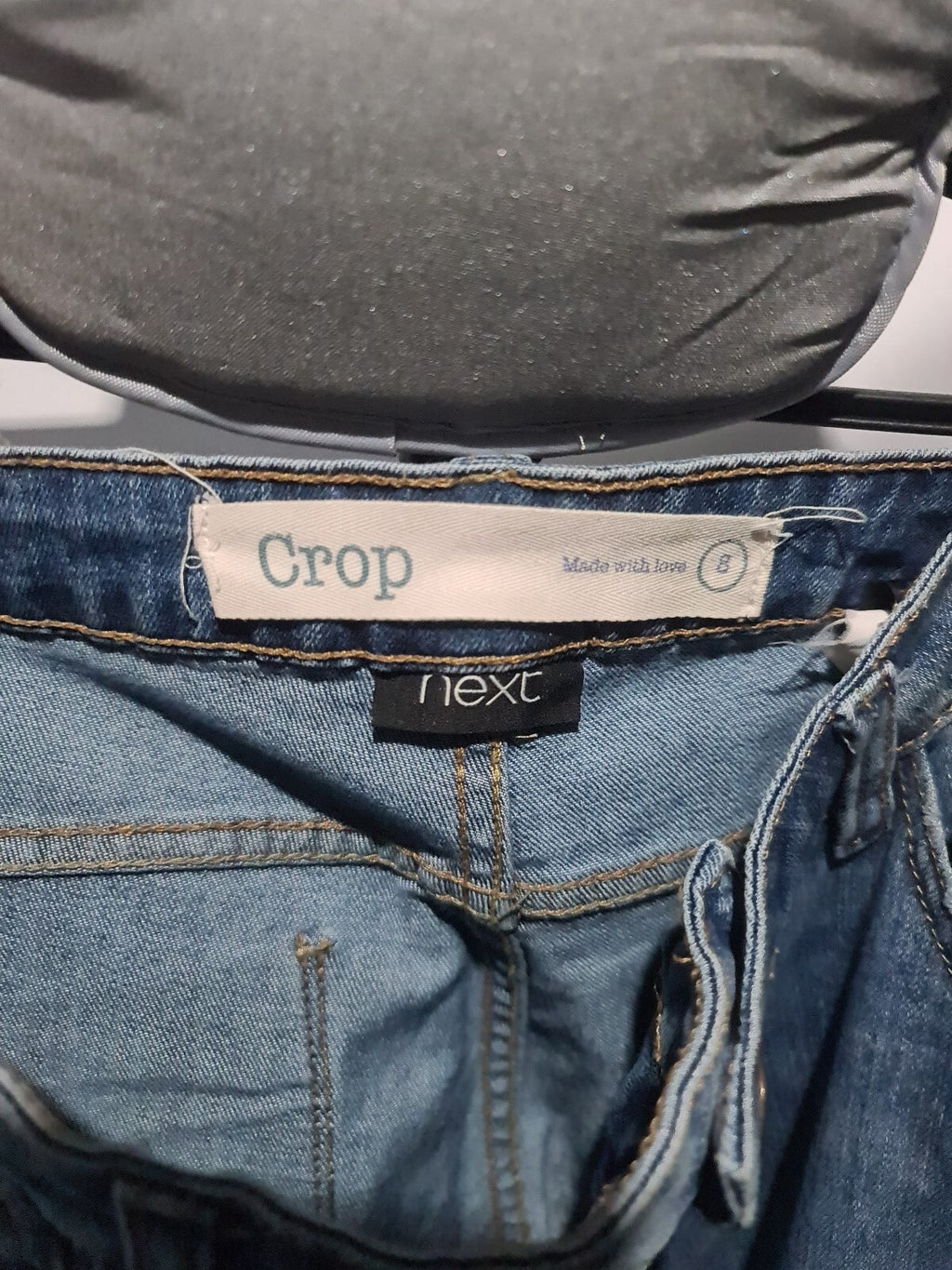 Next Crop blue cuffed jeans