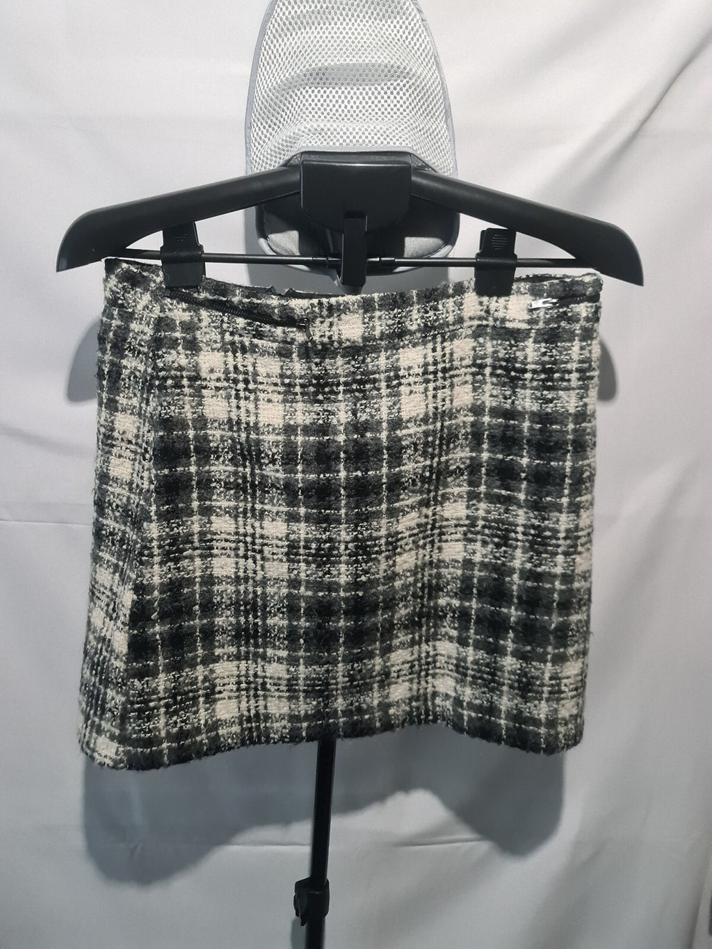 New Look black white plaid mini skirt