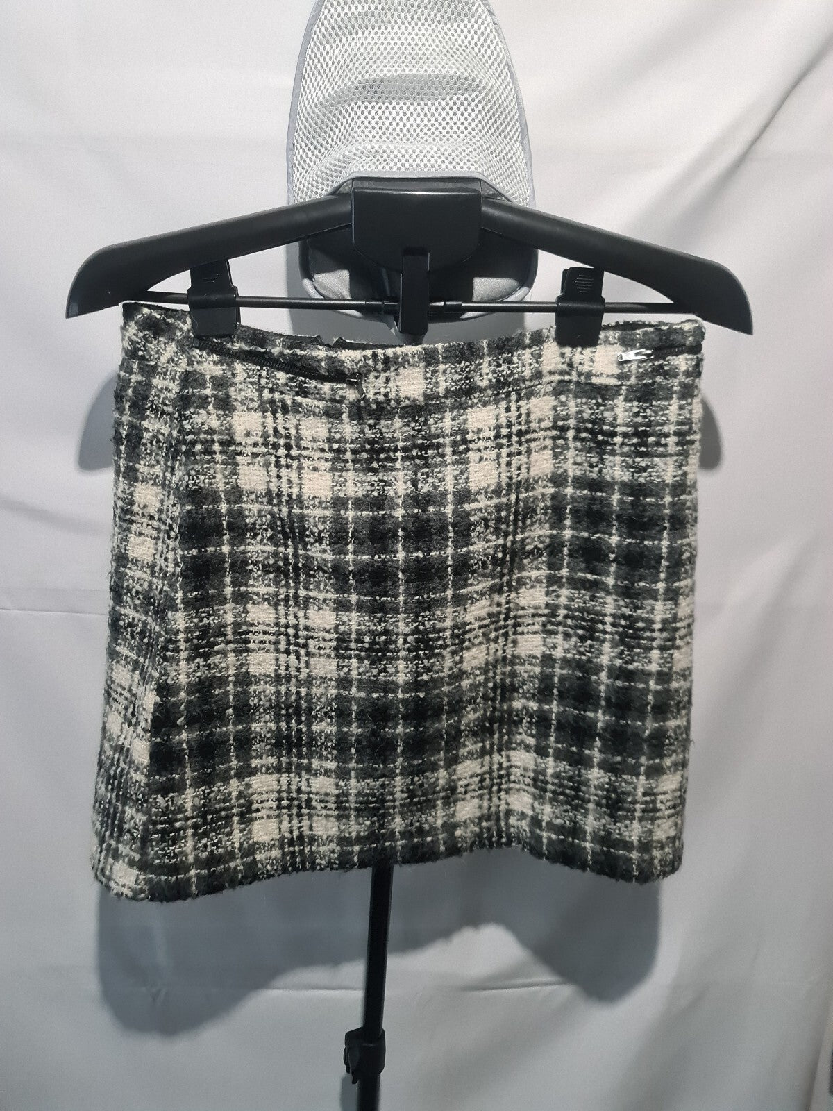 New Look black white plaid mini skirt