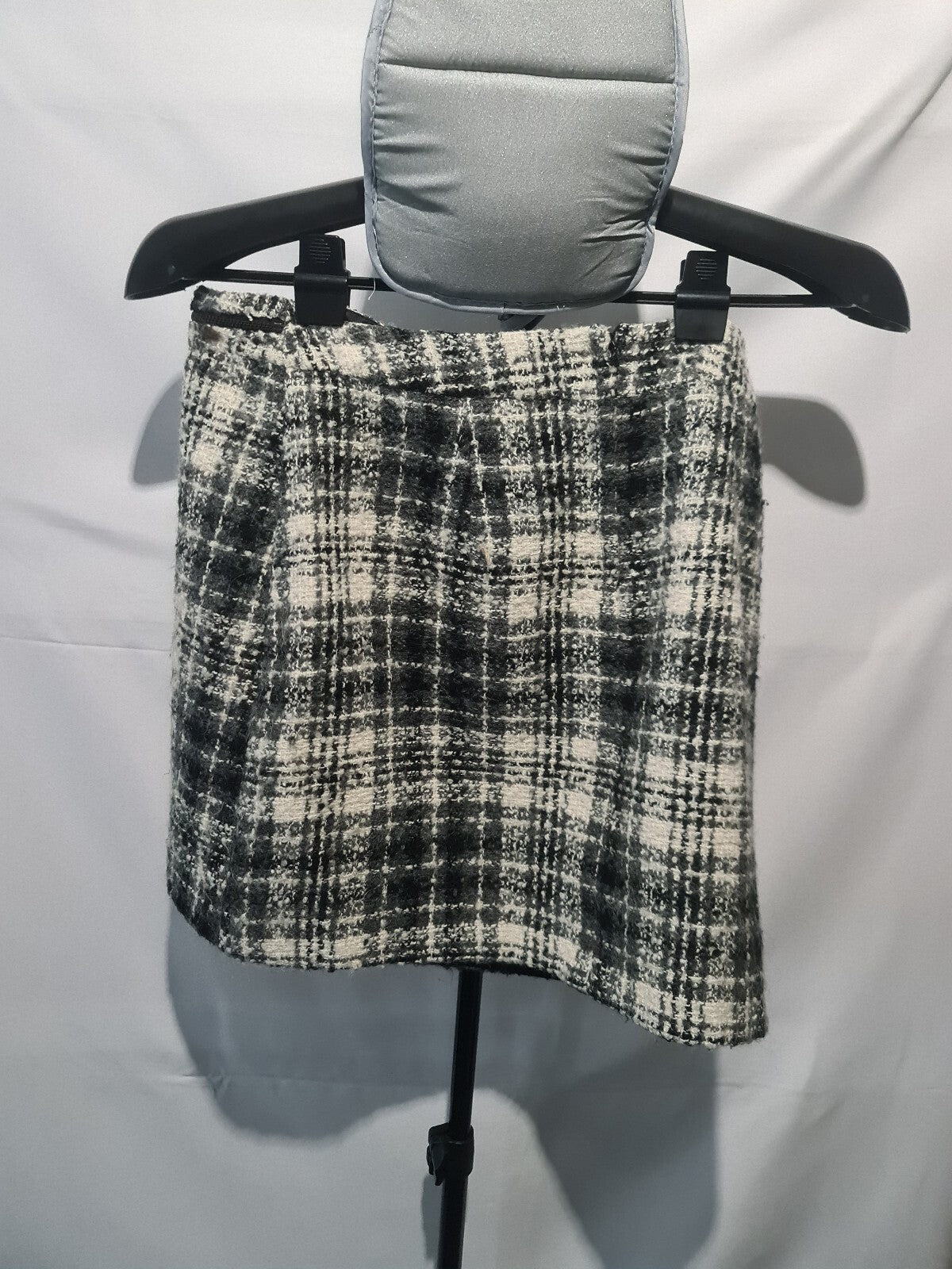 New Look black white plaid mini skirt