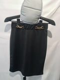 Shein black chain detail pencil skirt