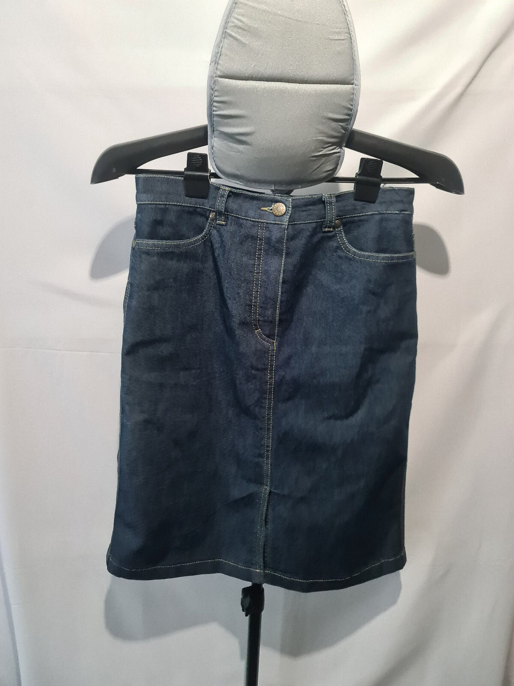 Blue denim skirt