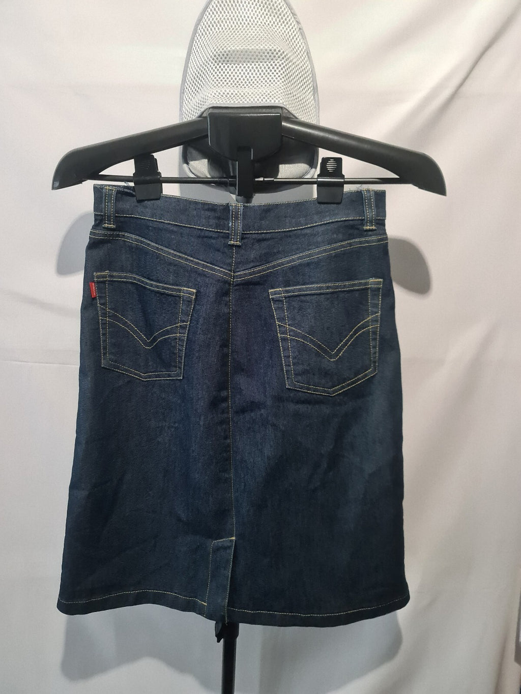 Blue denim skirt