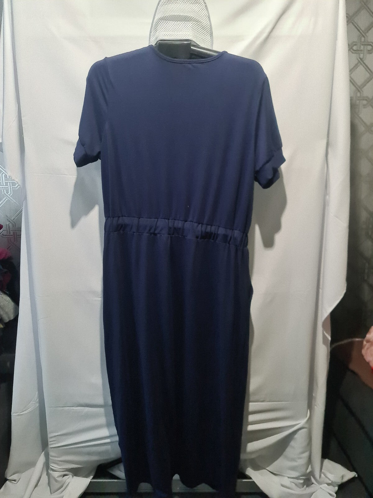 Shein navy short sleeve maxi dress