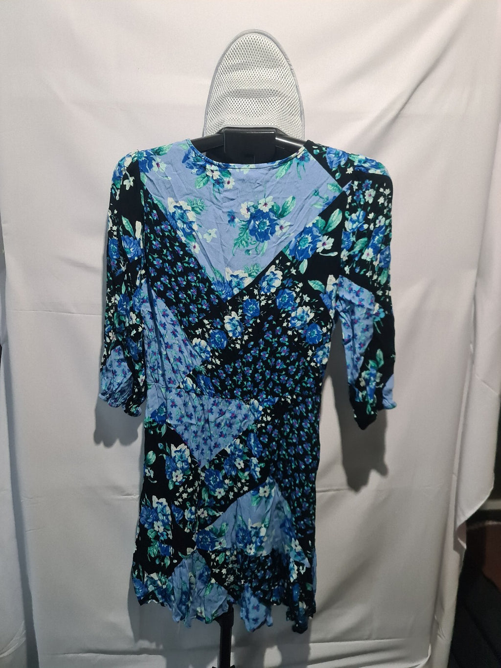 Love Roses blue floral wrap dress