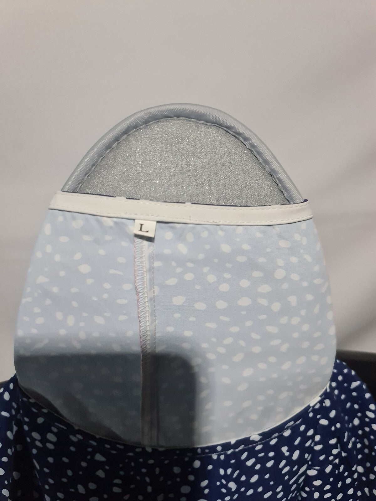 Blue spotted short sleeve dress