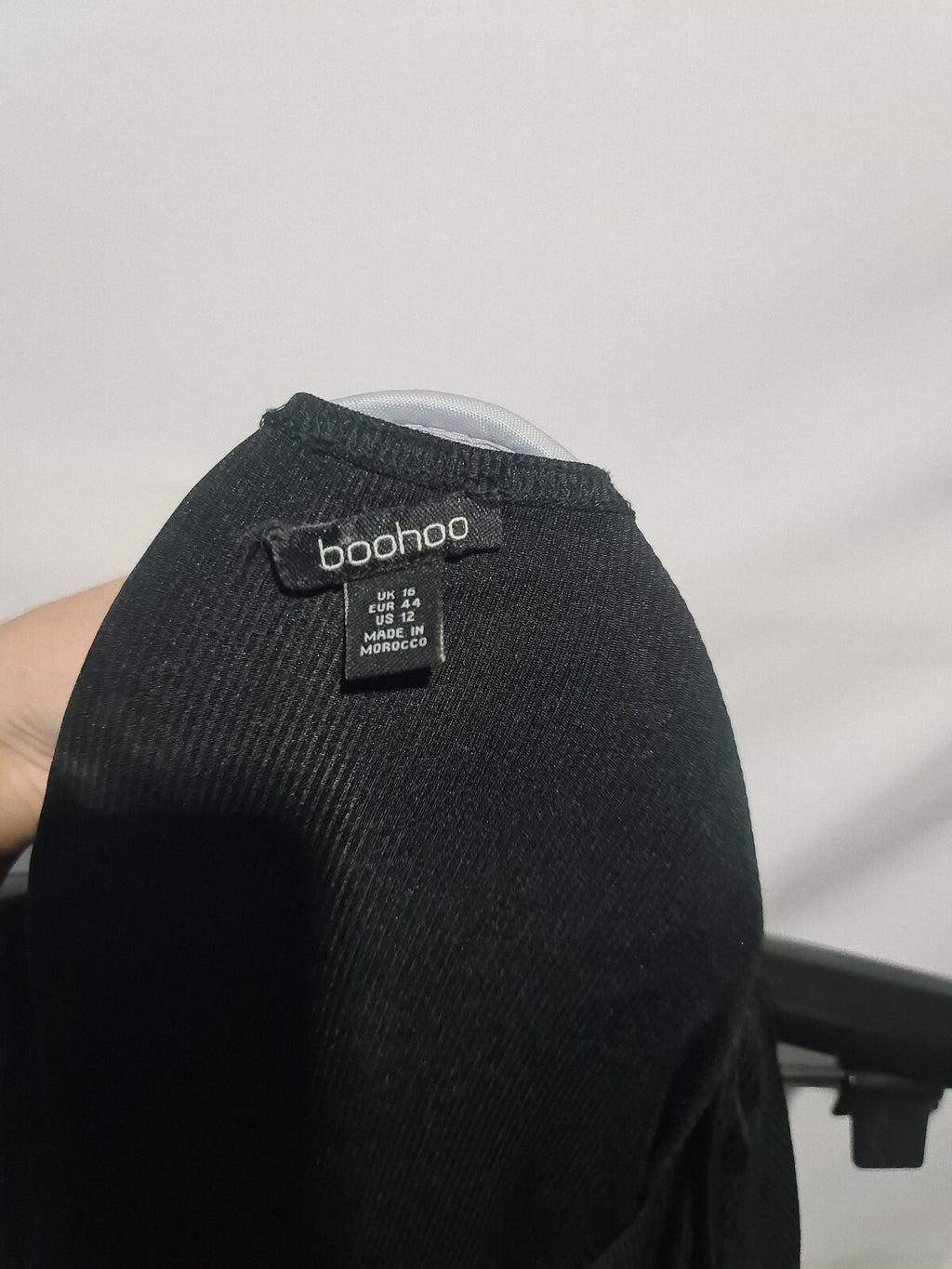 Boohoo black long sleeve jumpsuit