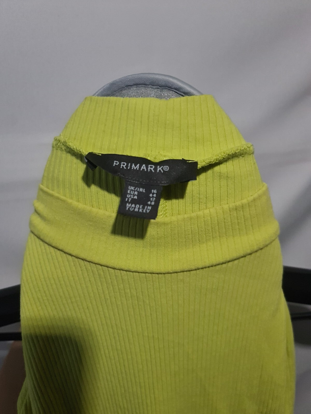 Primark lime ribbed sleeveless dress