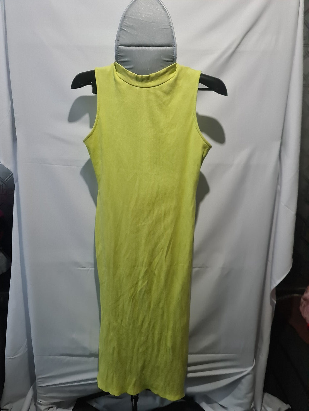 Primark lime ribbed sleeveless dress