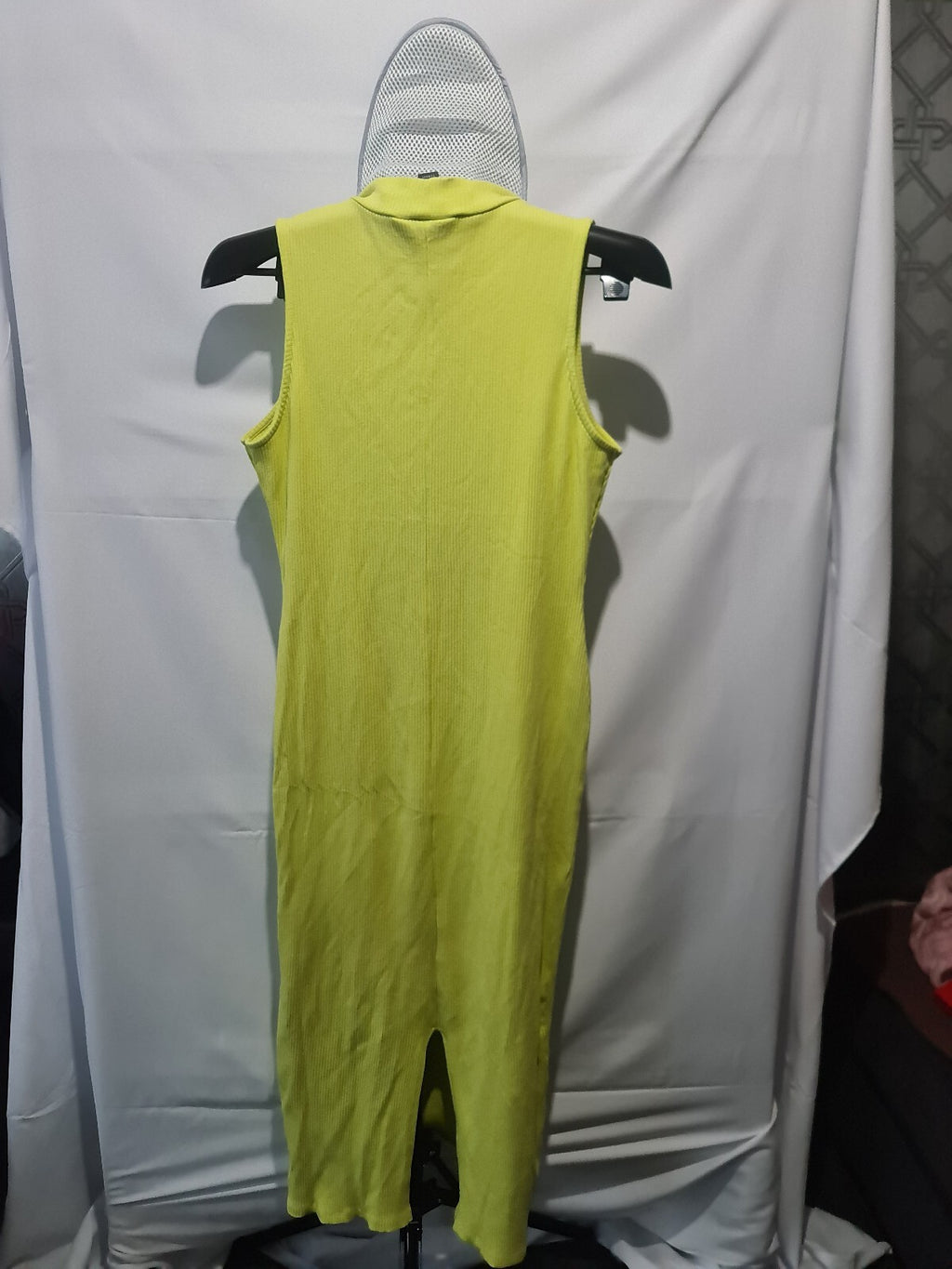 Primark lime ribbed sleeveless dress