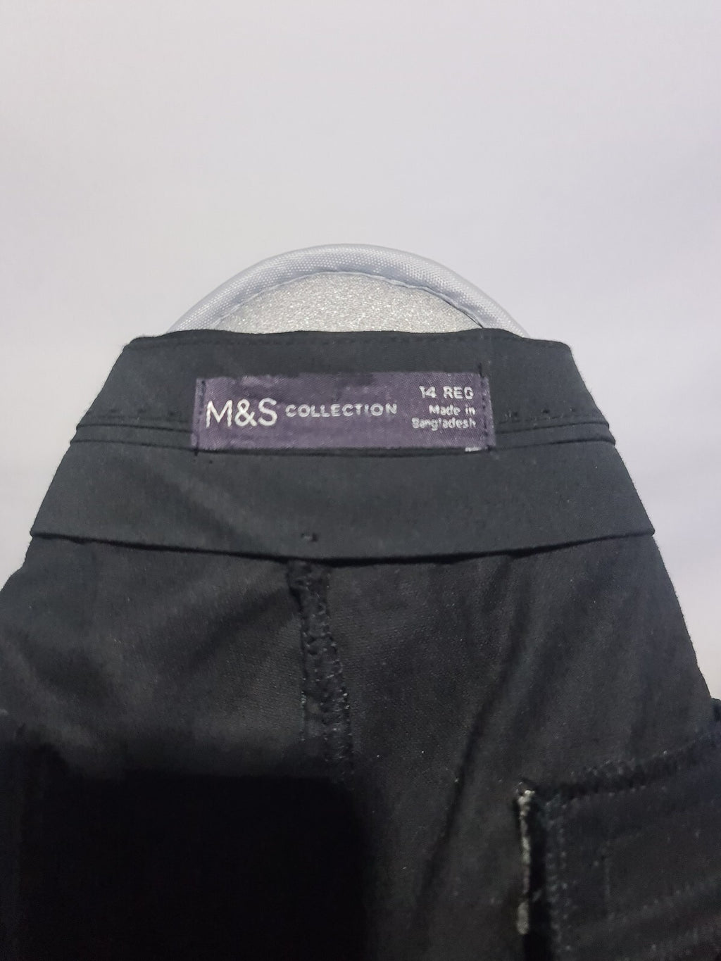M&S Collection black velvet trousers