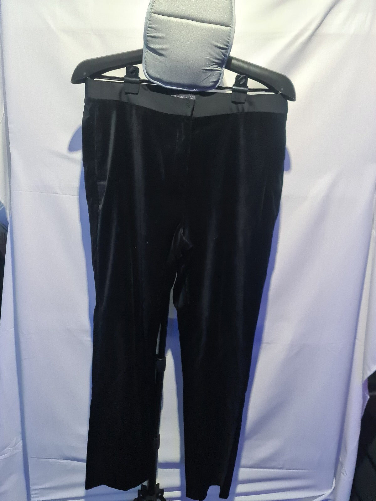 M&S Collection black velvet trousers