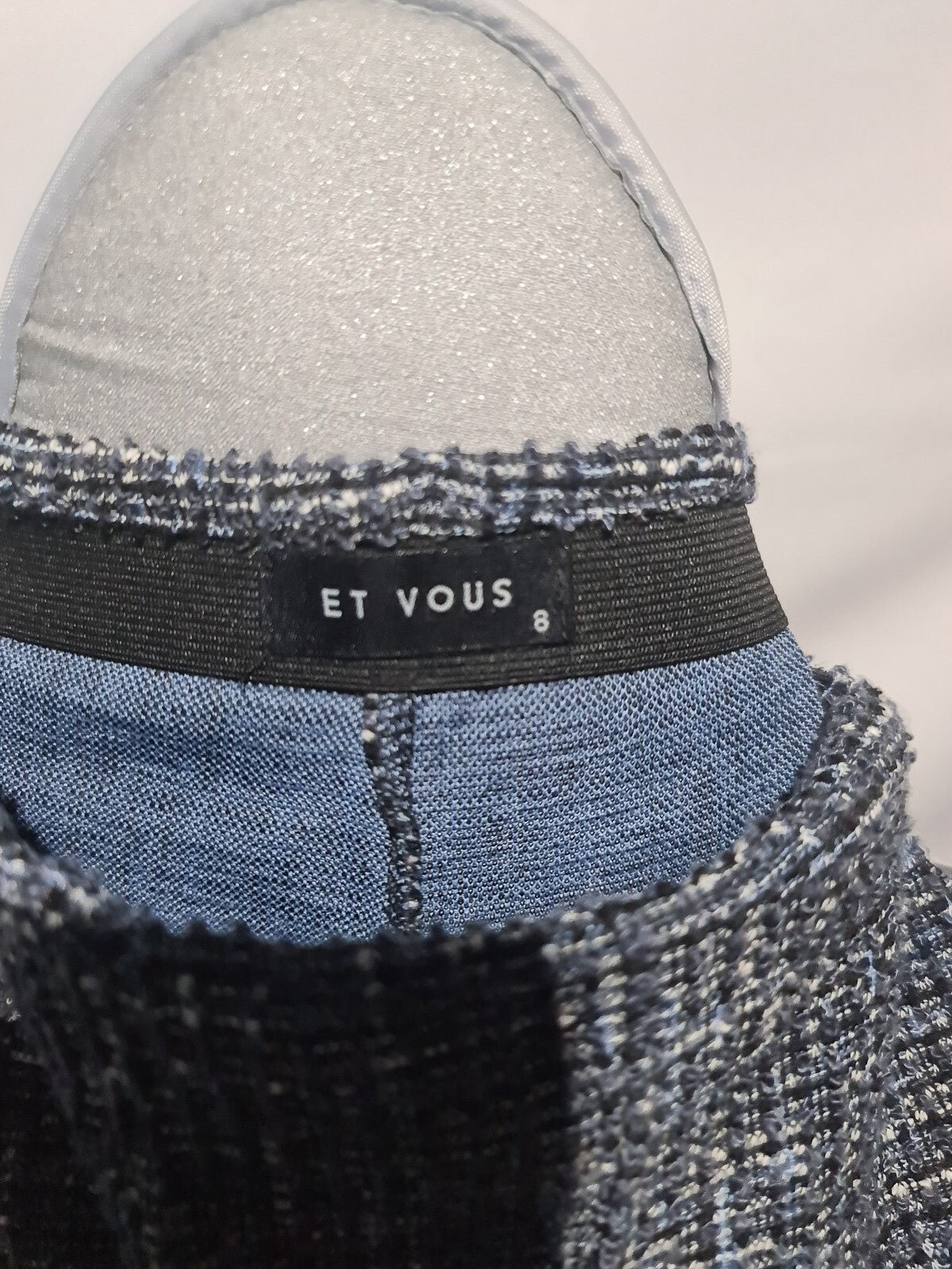 Et Vous grey knit wide leg trousers