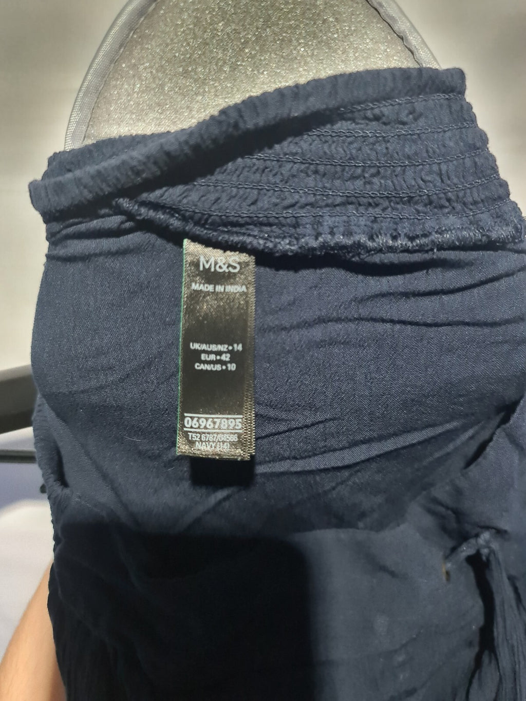 Navy loose fit trousers