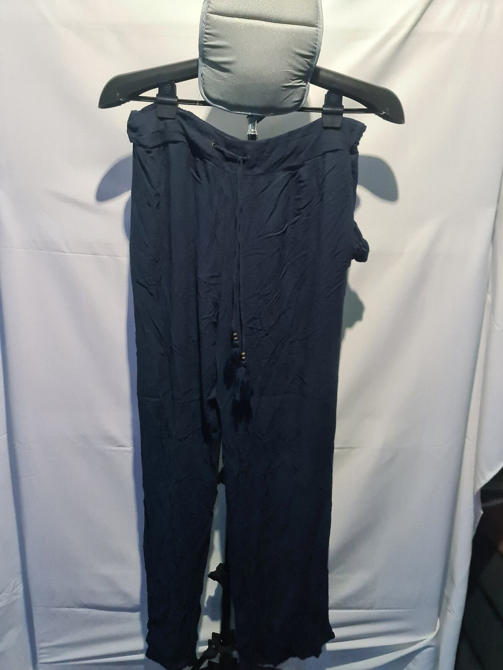 Navy loose fit trousers