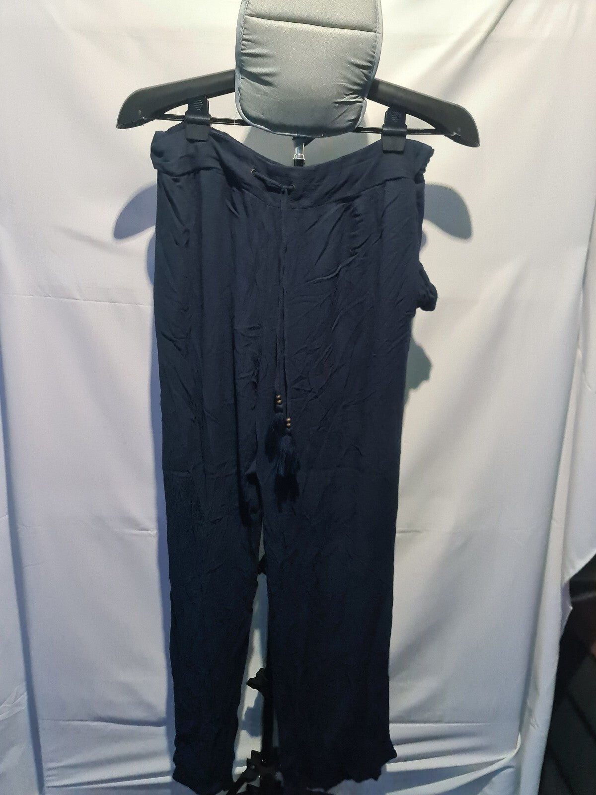 Navy loose fit trousers