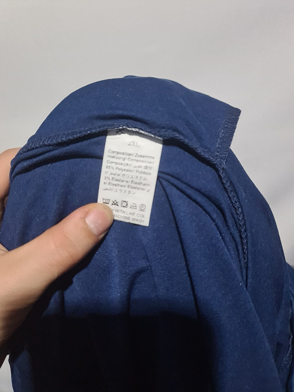 Blue loose fit trousers