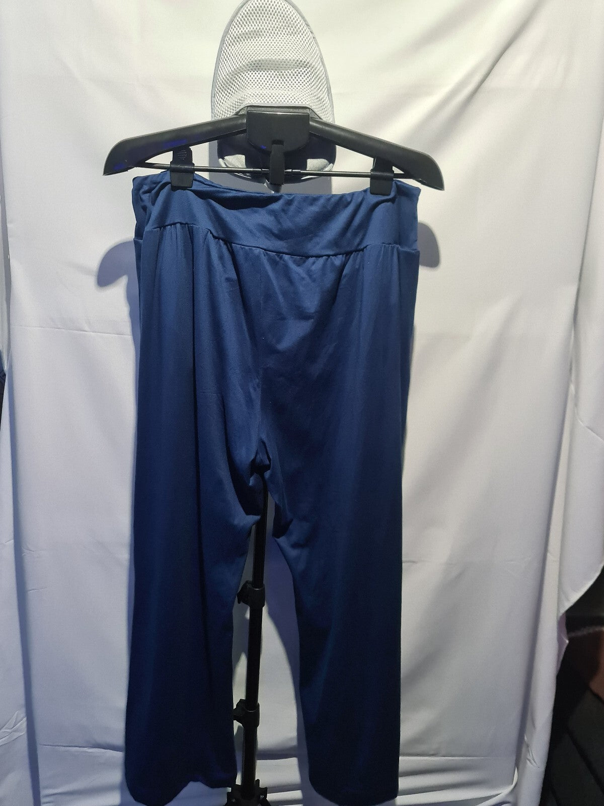 Blue loose fit trousers