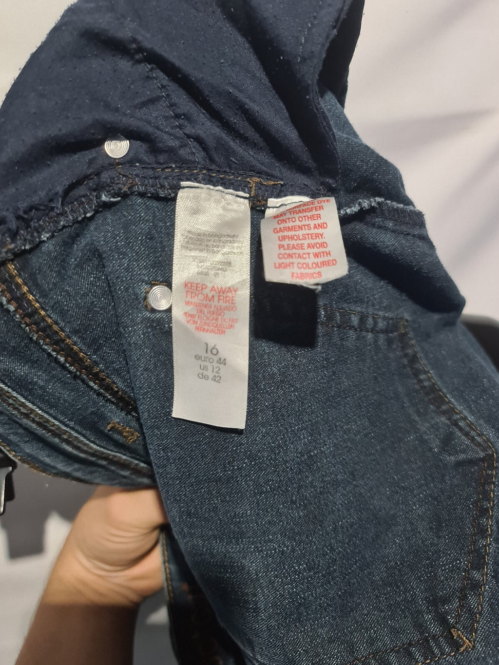 Blue bootcut jeans