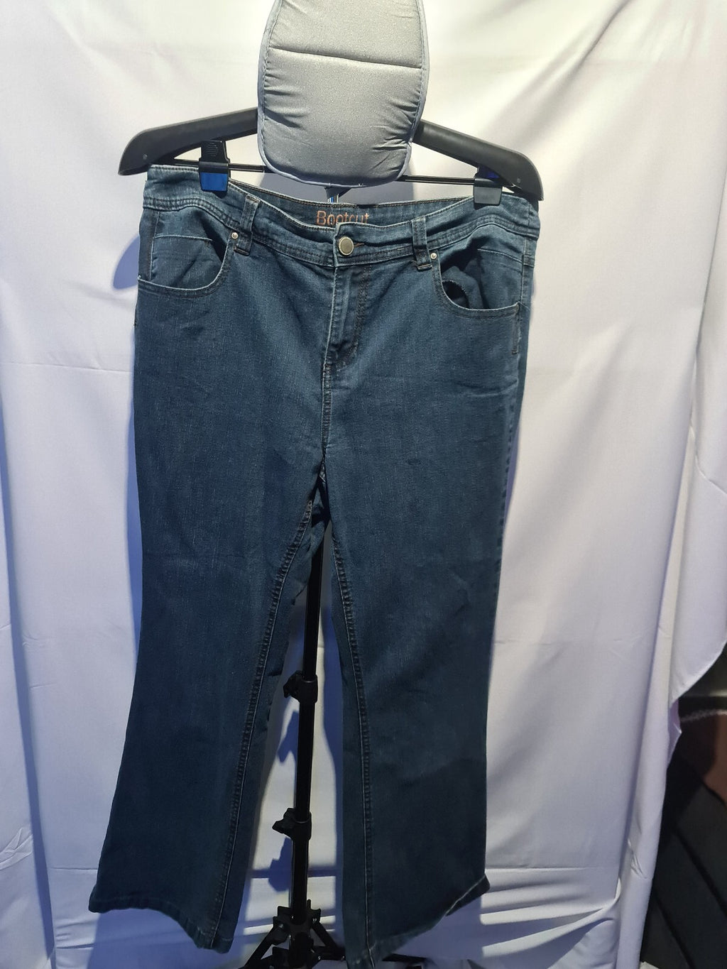 Blue bootcut jeans