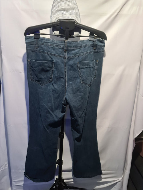 Blue bootcut jeans