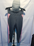 Grey and pink cropped leggings