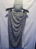 Shein Curve black and white floral midi skirt