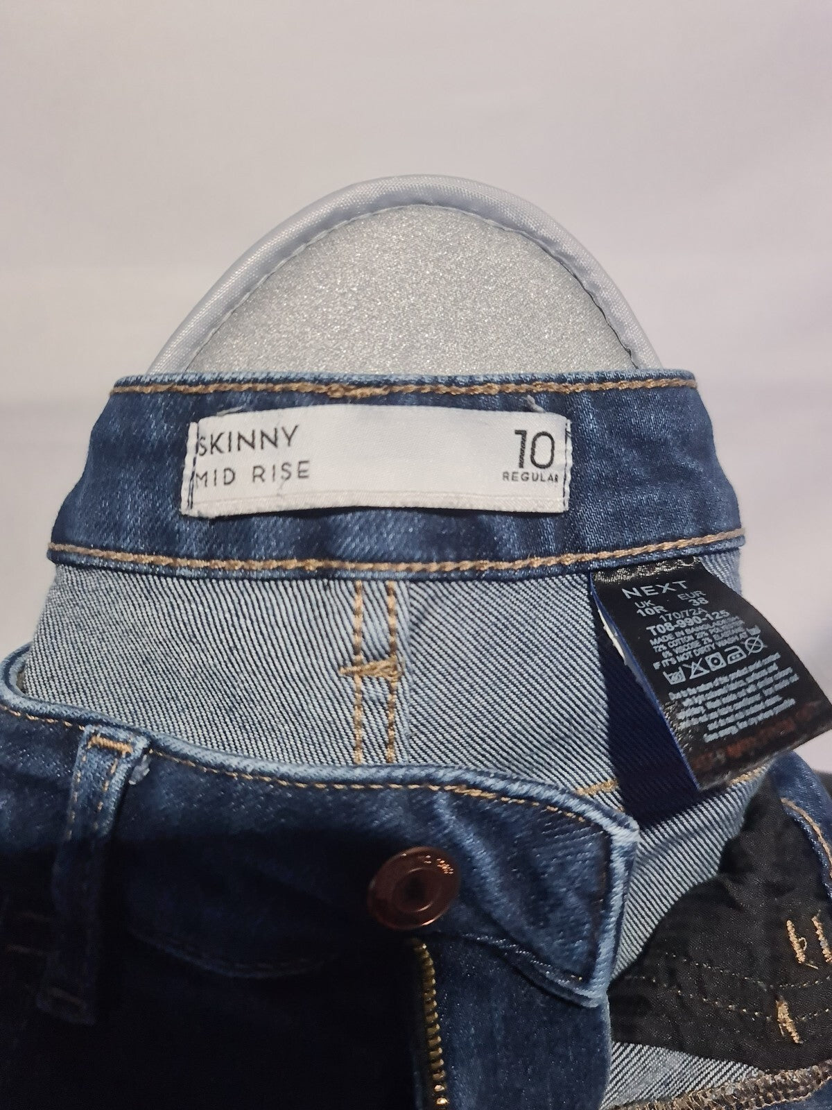 Skinny Mid Rise blue jeans