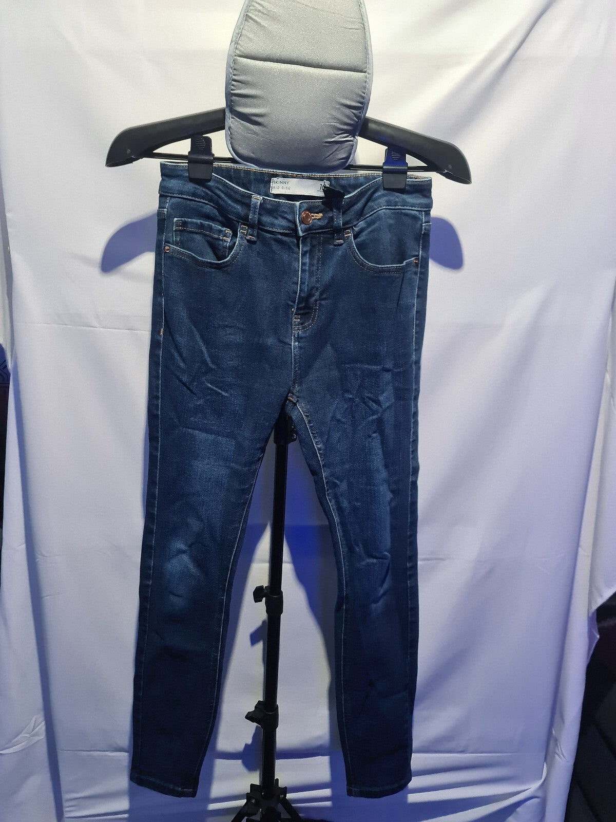 Skinny Mid Rise blue jeans
