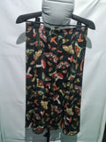 Boohoo black butterfly print skirt